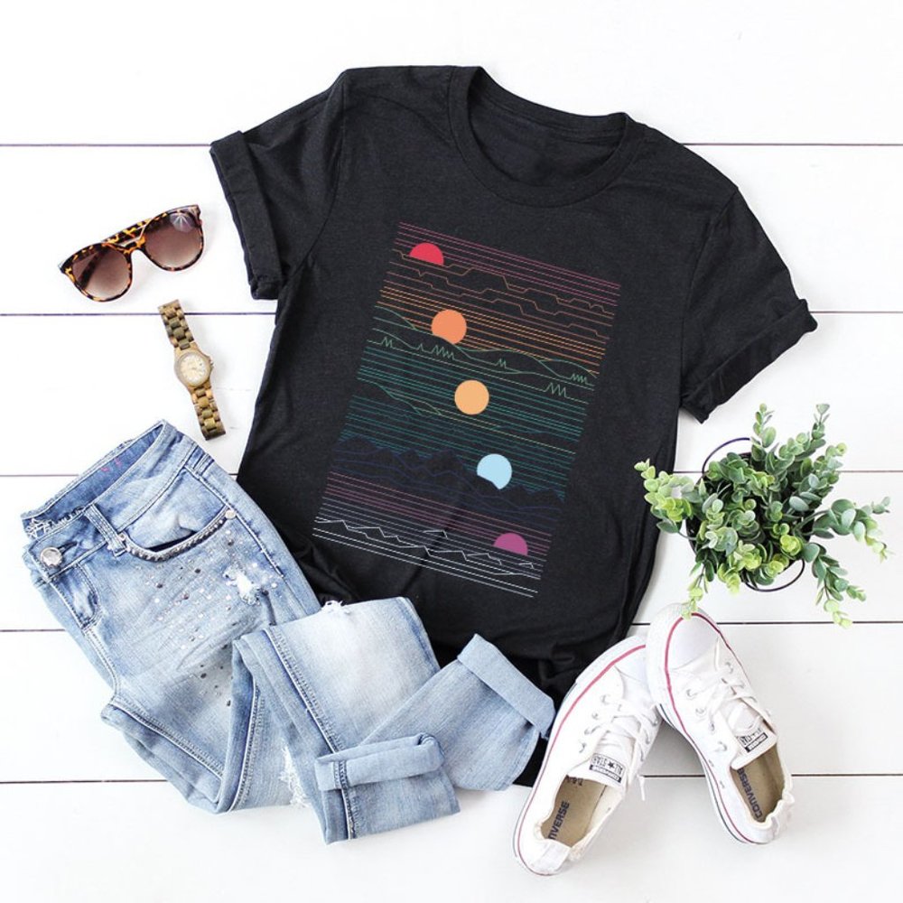 New Sun Mountain Print T Shirt (BFL)